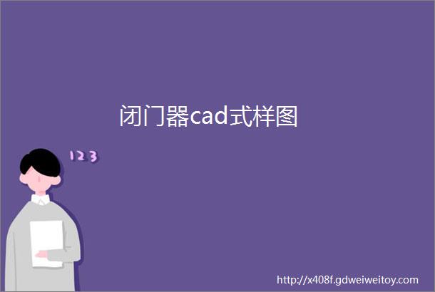 闭门器cad式样图